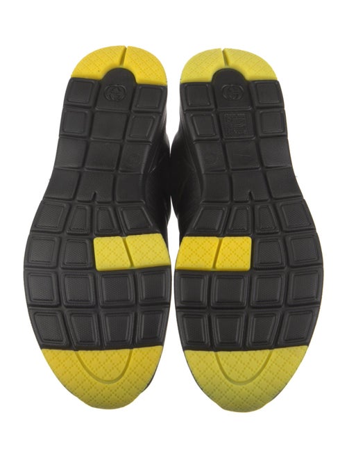 Gucci Leather Fringe Trim Accent Sneakers