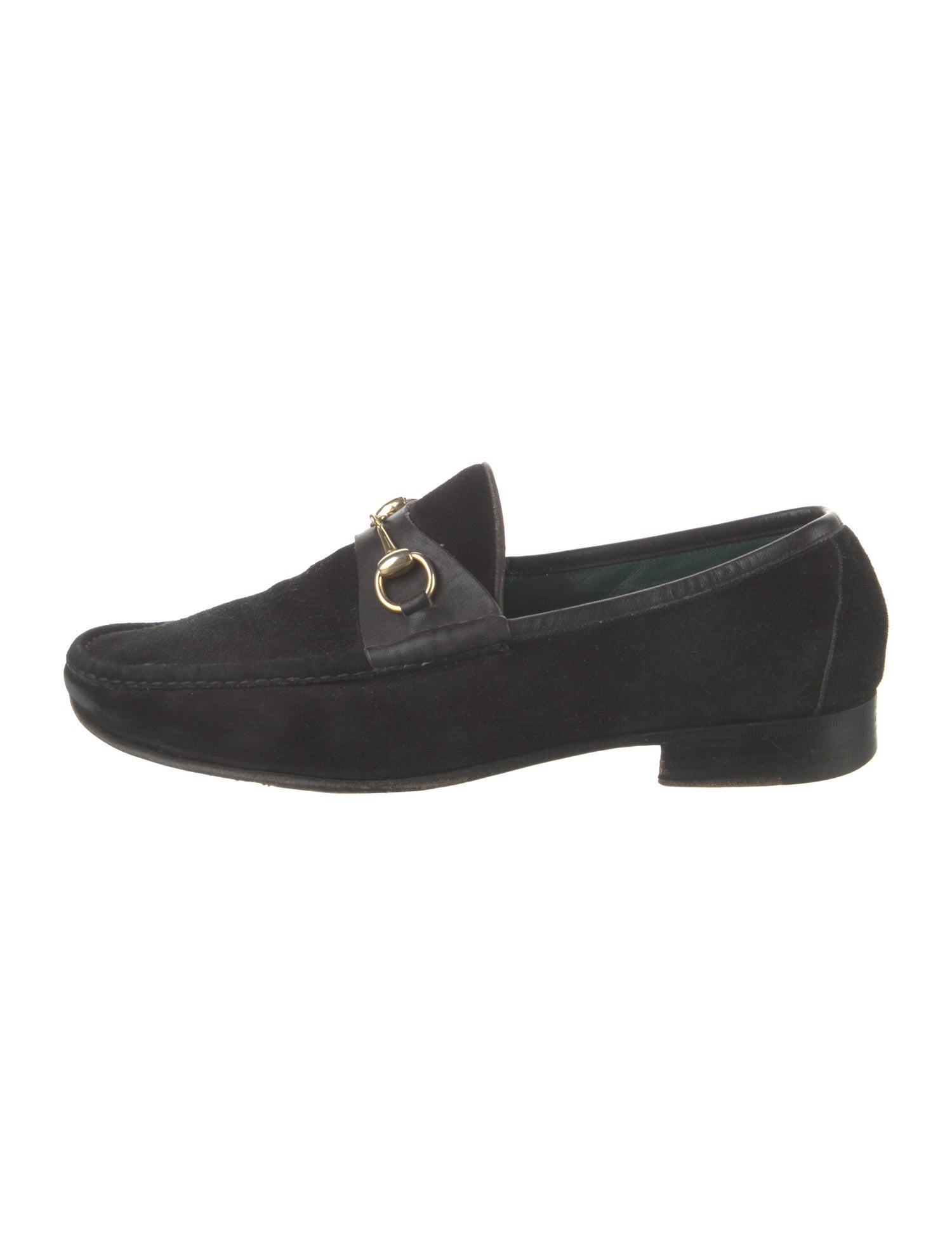 Gucci Horsebit Accent Suede Loafers