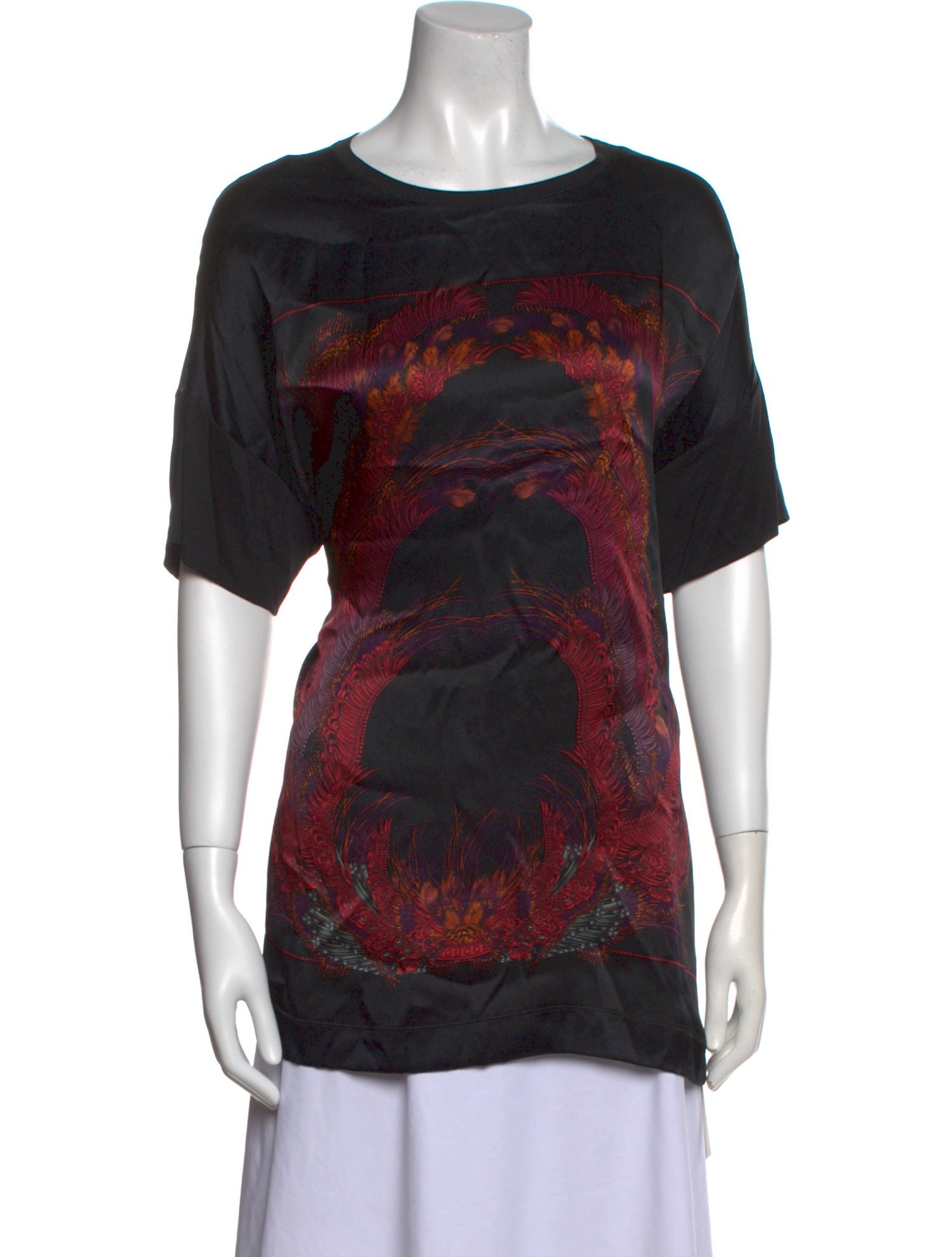 Gucci Silk Graphic Print T-Shirt