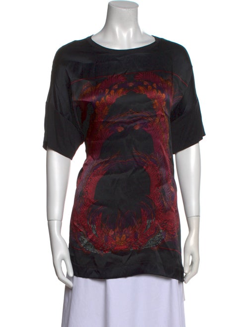 Gucci Silk Graphic Print T-Shirt