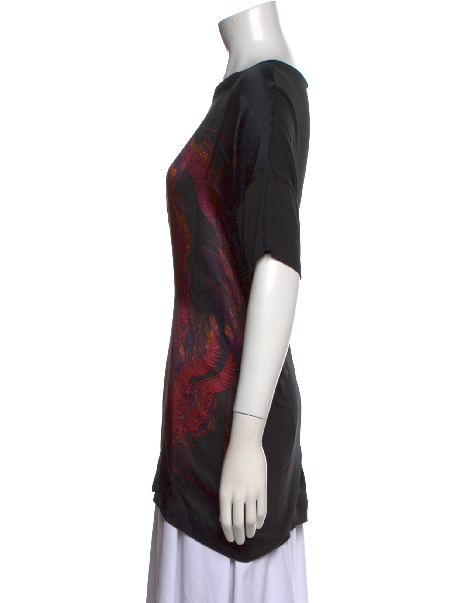 Gucci Silk Graphic Print T-Shirt