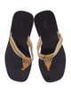 Gucci Interlocking G Logo Canvas Flip Flops