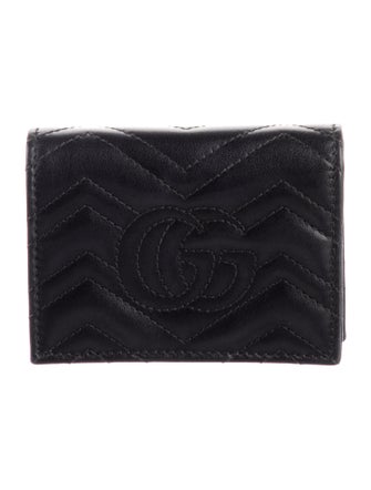 Gucci GG Marmont Card Case Double G Logo Compact Wallet