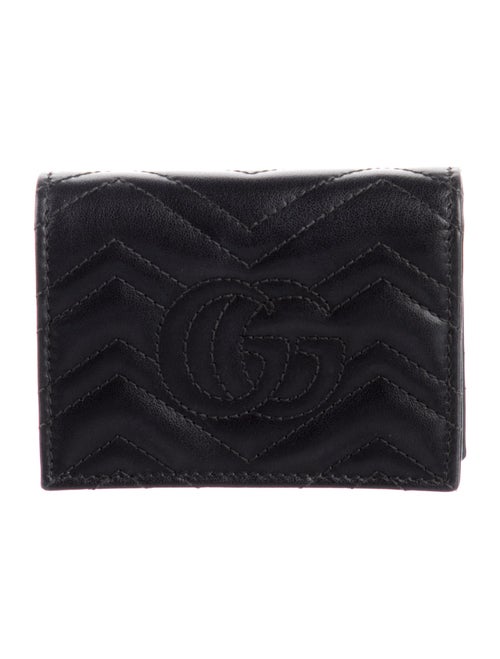 Gucci GG Marmont Card Case Double G Logo Compact Wallet