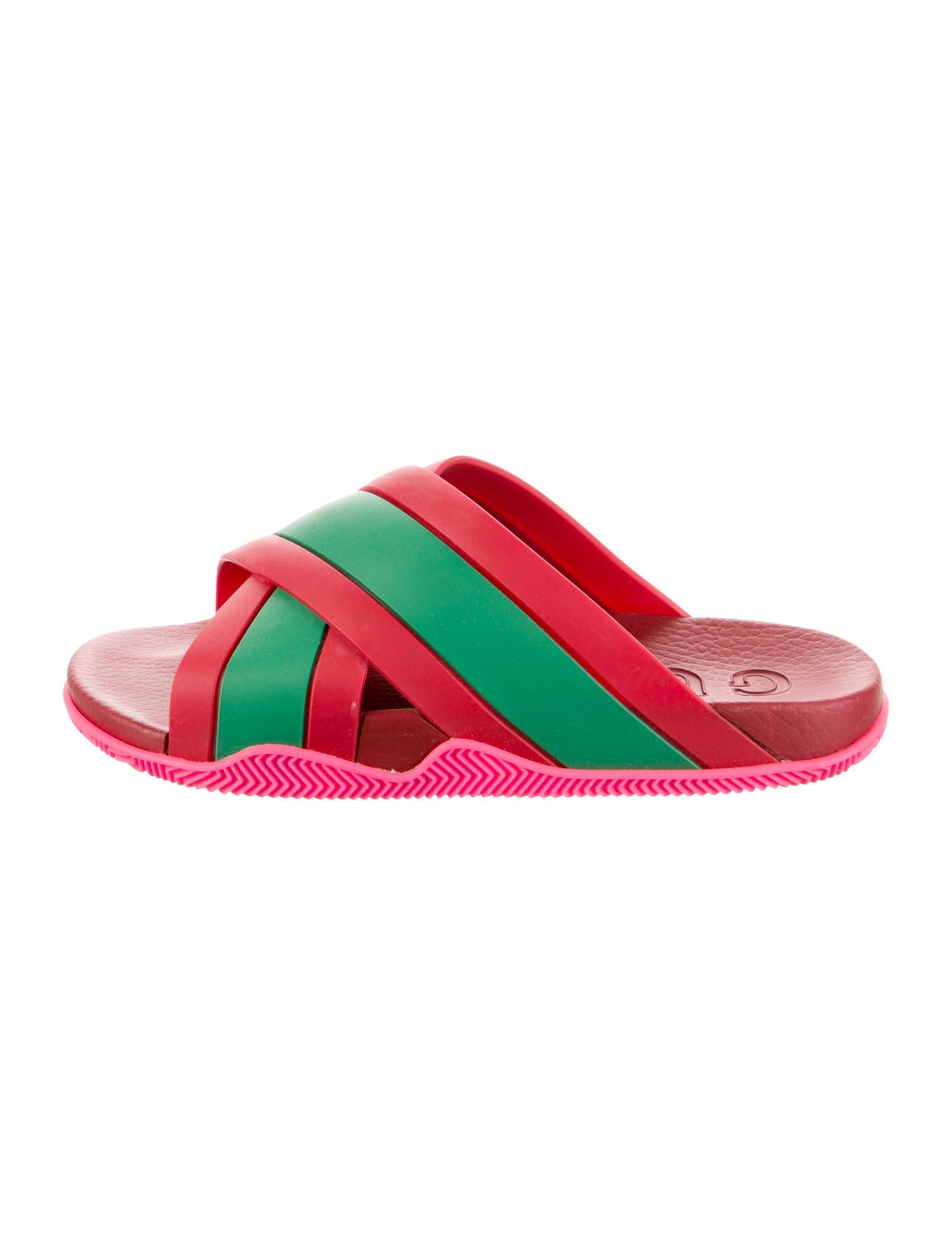 Gucci Web Accent Rubber Slides