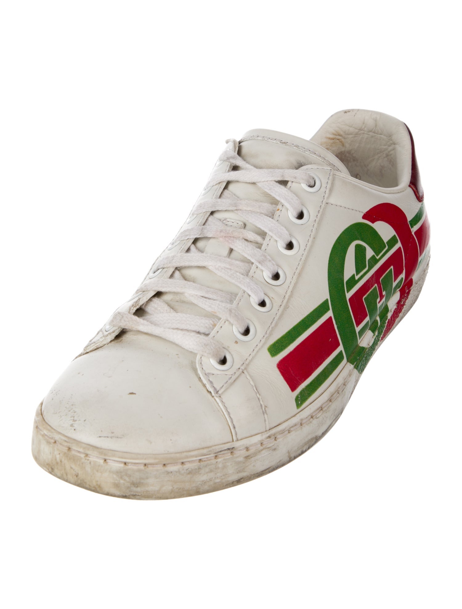 Gucci Interlocking G Logo Leather Sneakers