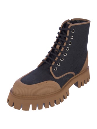 Gucci GG Canvas Canvas Combat Boots