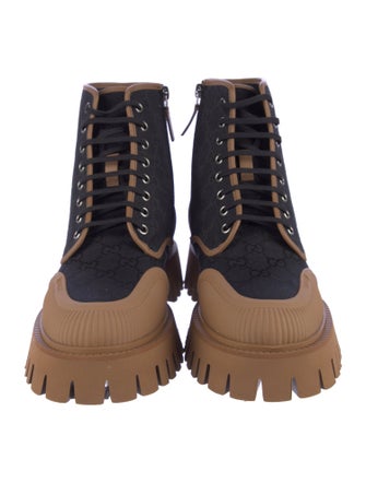 Gucci GG Canvas Canvas Combat Boots