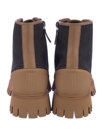 Gucci GG Canvas Canvas Combat Boots