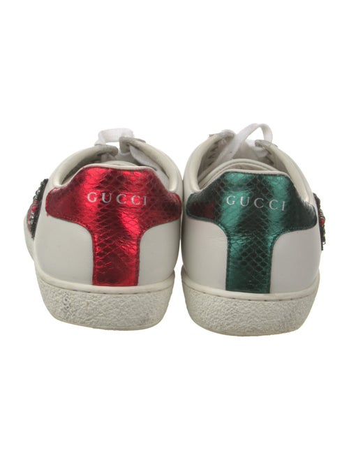 Gucci Web Accent Leather Sneakers