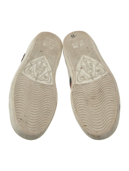 Gucci Web Accent Leather Sneakers