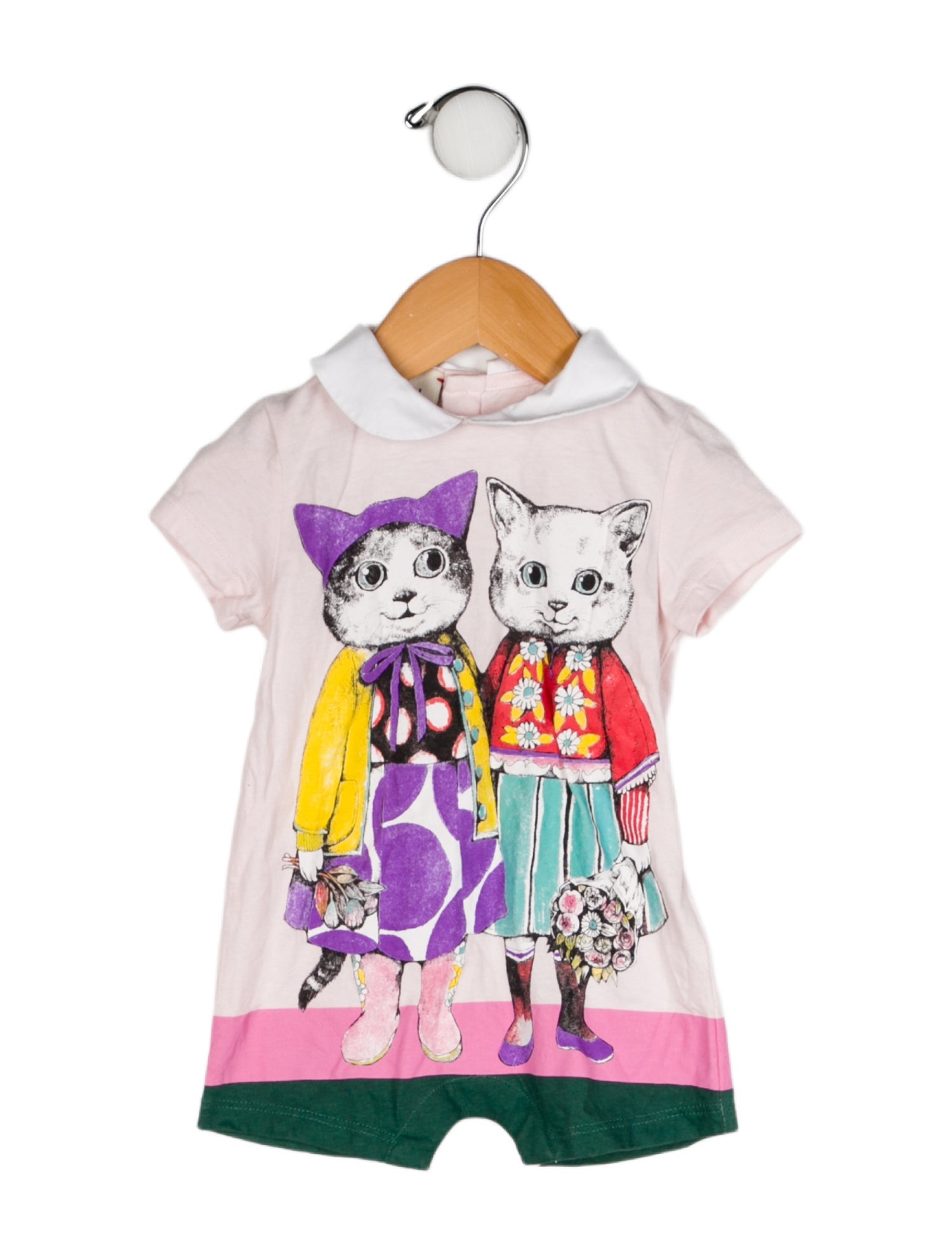 Gucci Girls' Graphic Short Sleeve All-In-One
