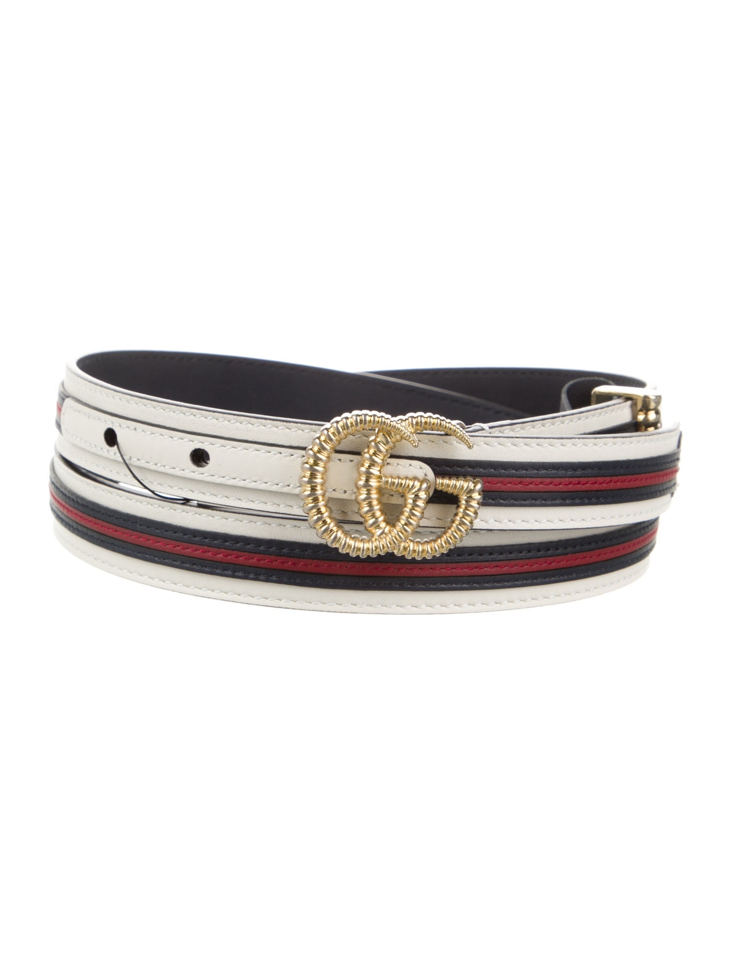 Gucci Double G Logo Skinny Belt