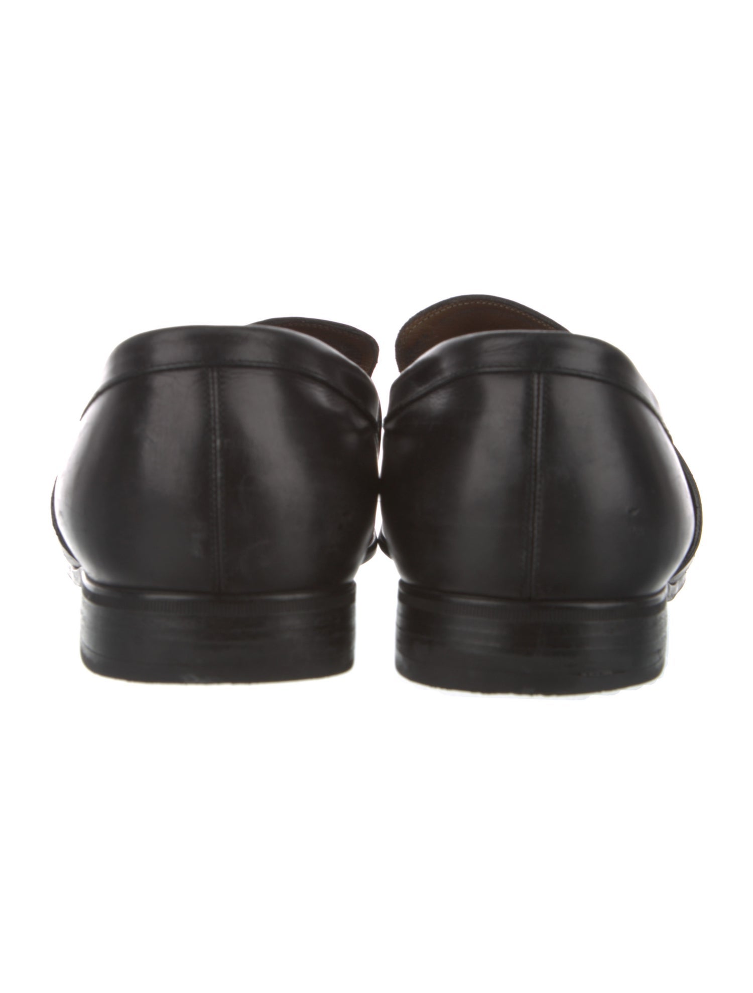 Gucci Interlocking G Logo Leather Dress Loafers