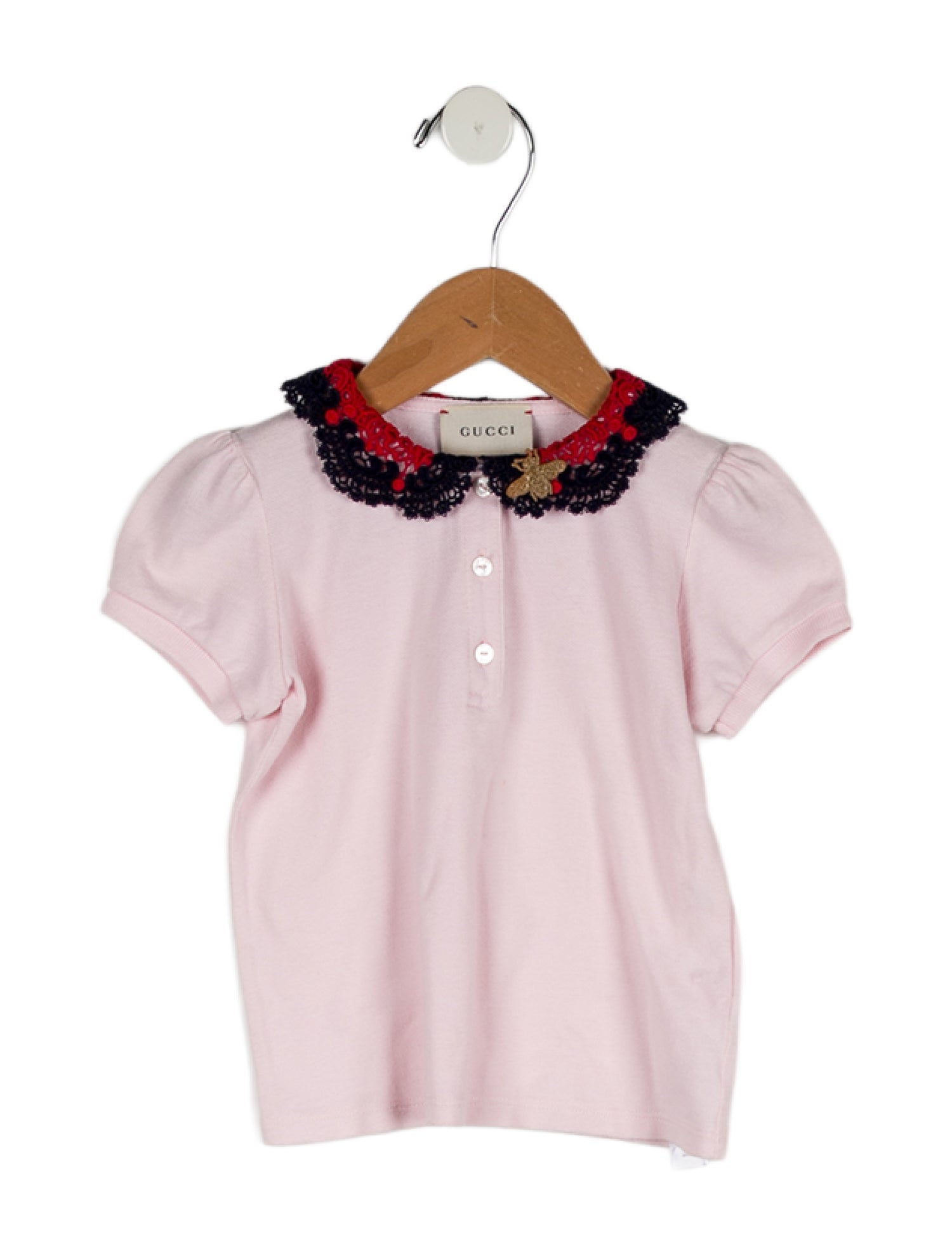 Gucci Infants' Crochet Trim Polo Shirt