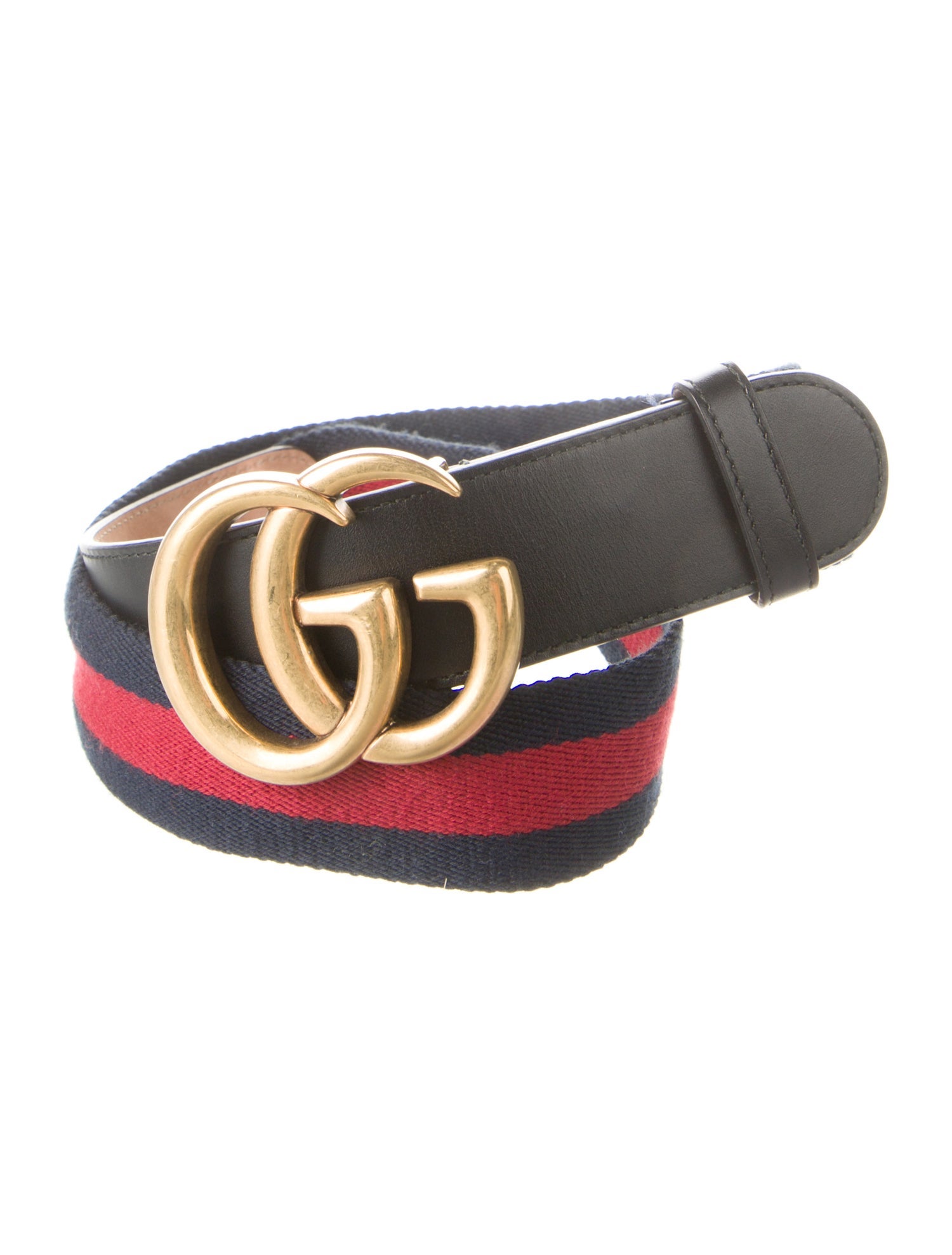 Gucci Double G Logo Canvas Belt