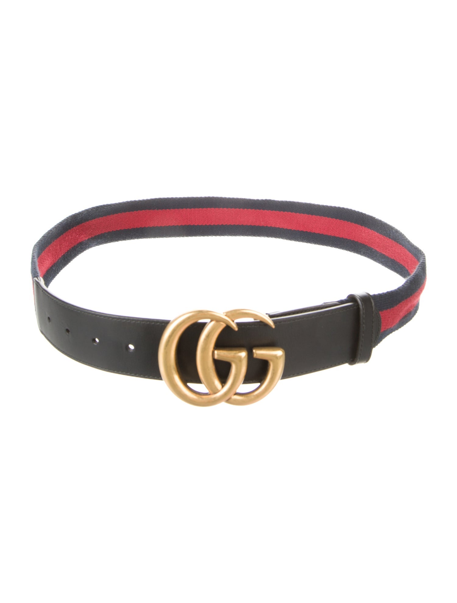 Gucci Double G Logo Canvas Belt