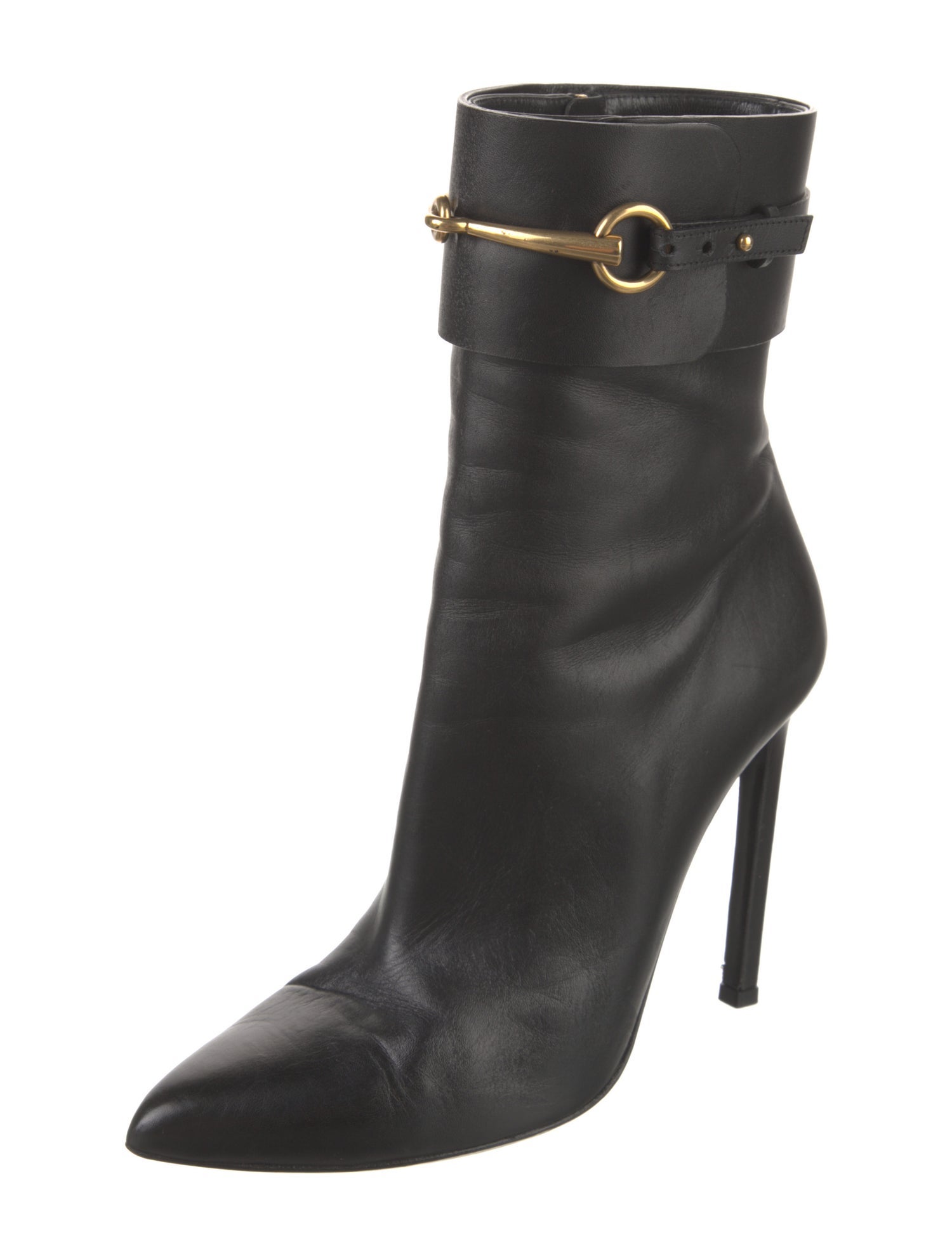 Gucci Horsebit Accent Leather Boots