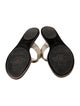 Gucci Double G Logo Leather Flip Flops
