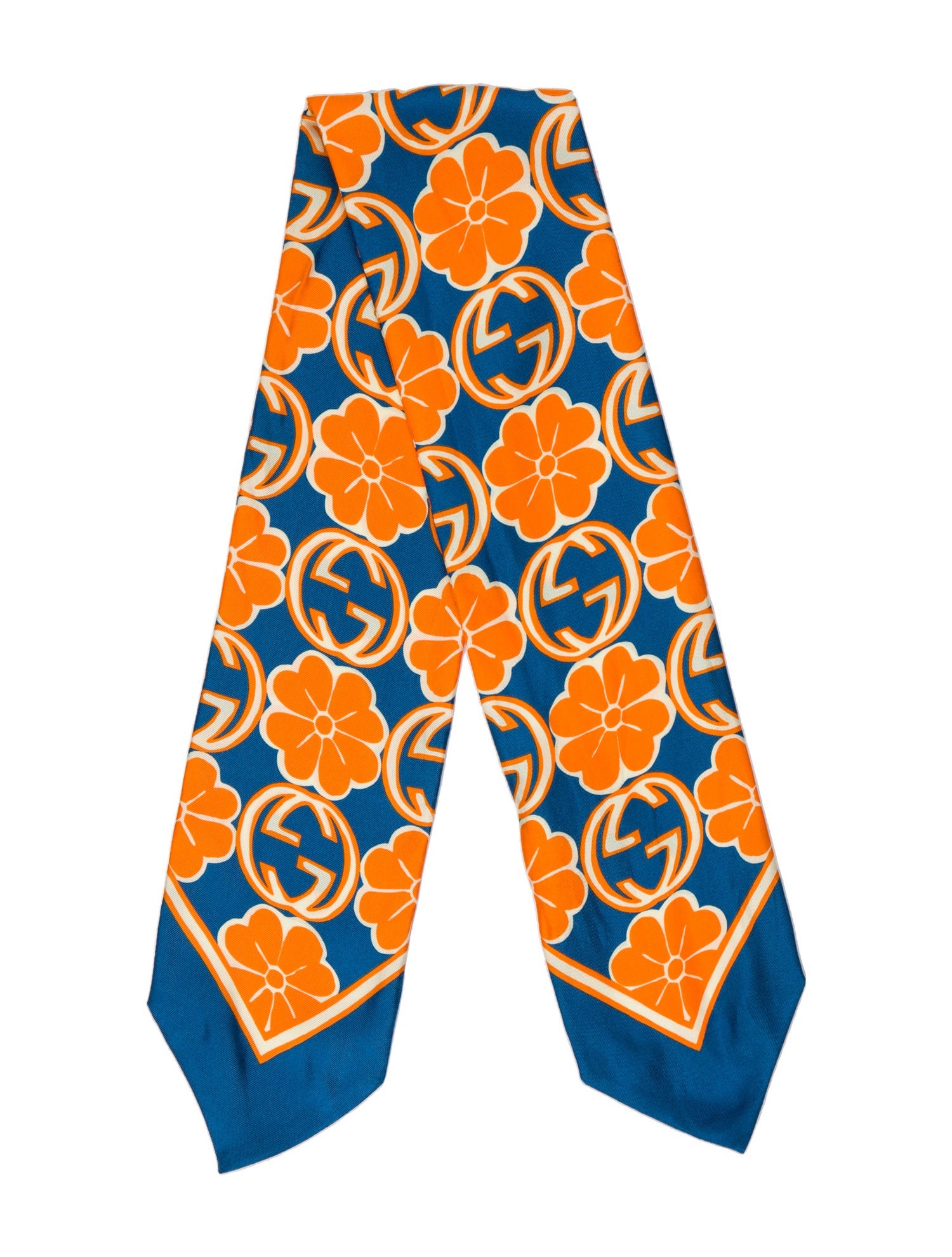 Gucci Silk Blooms Print Scarf w/ Tags