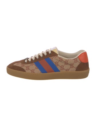 Gucci Web Accent Leather Sneakers