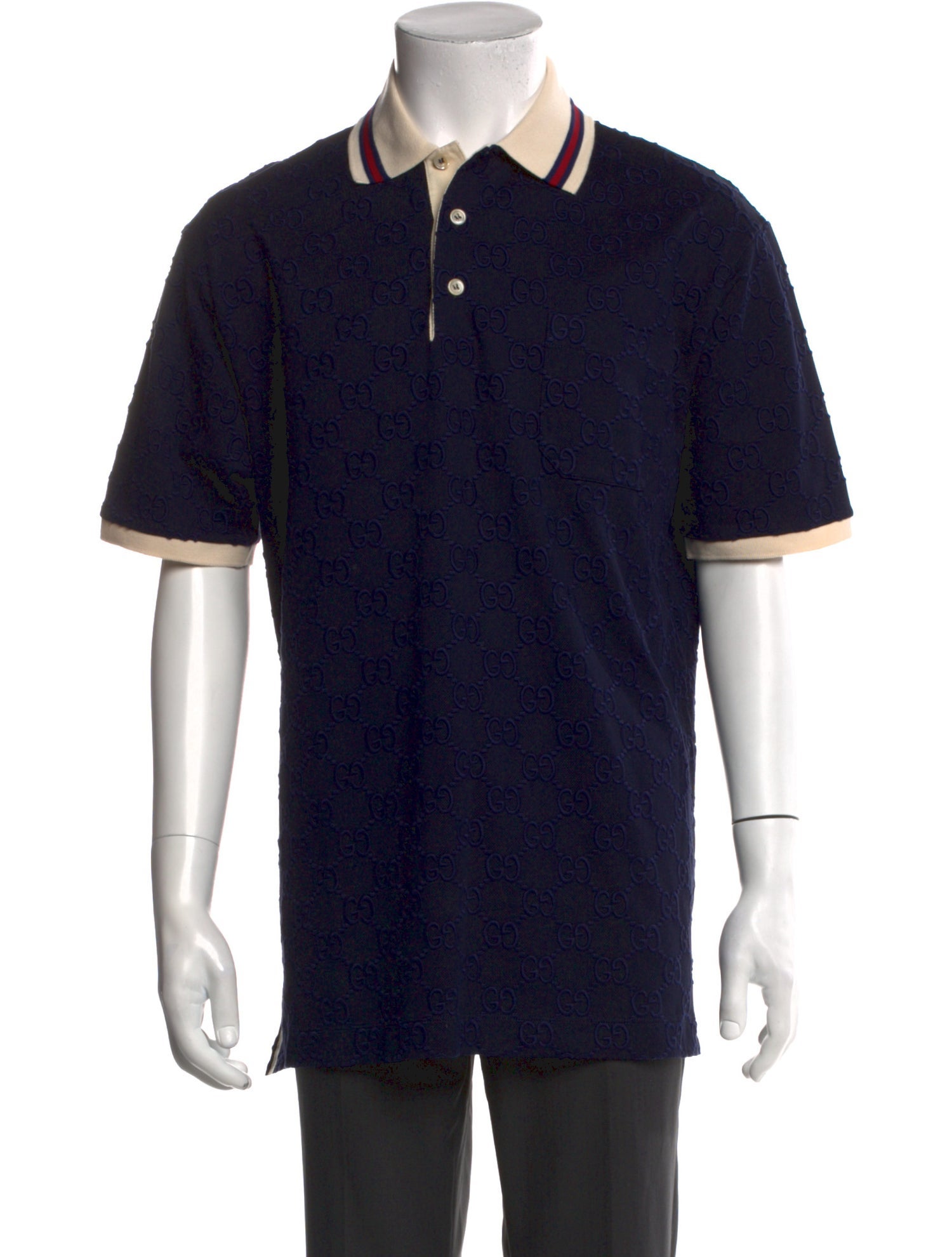 Gucci GG Logo Crew Neck Polo Shirt