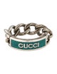Gucci Enamel Logo Chain Link Band