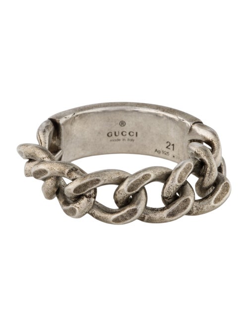 Gucci Enamel Logo Chain Link Band
