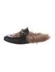 Gucci Horsebit Accent Leather Slippers