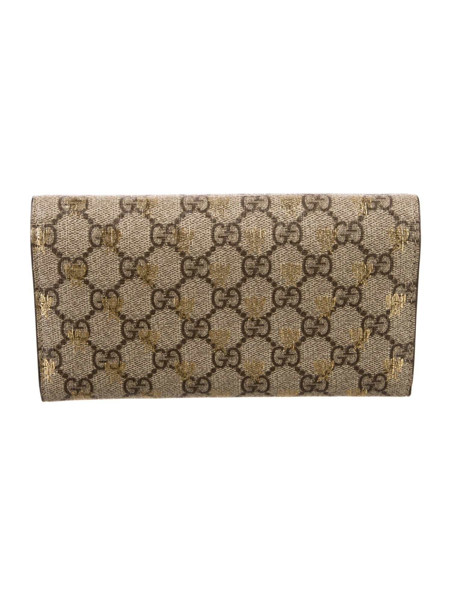 Gucci Continental GG Supreme Trifold Wallet