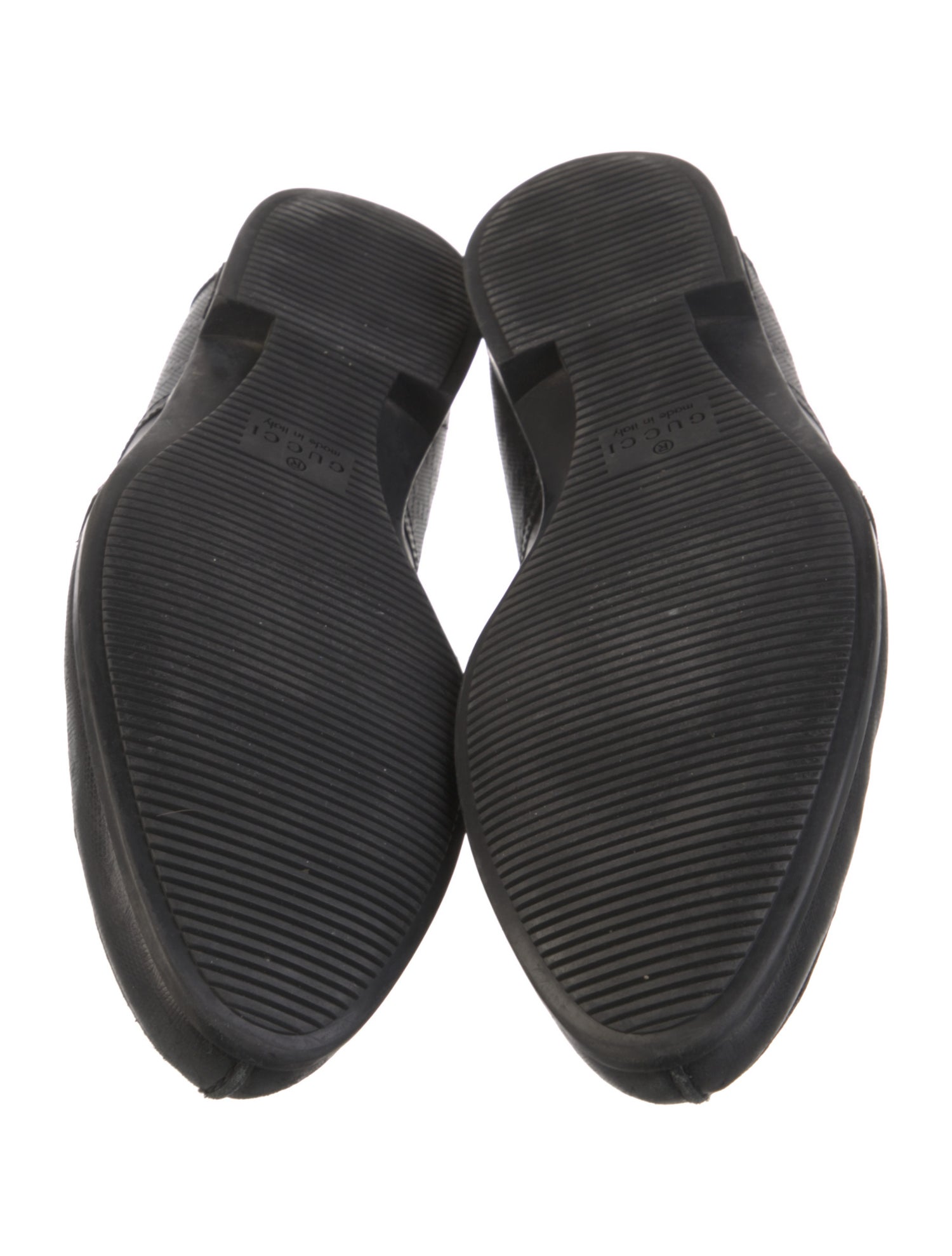 Gucci Imprimé Pattern Leather Loafers