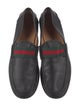 Gucci Web Accent Leather Loafers