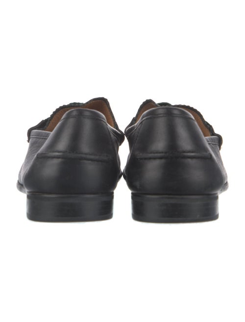 Gucci Web Accent Leather Loafers