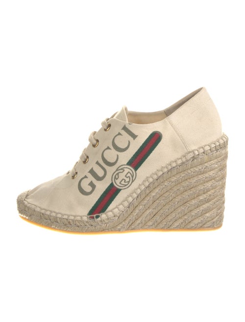 Gucci Web Accent Canvas Pumps