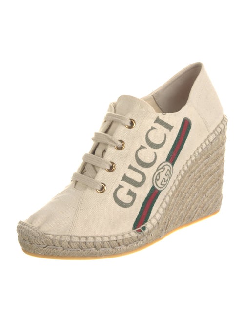 Gucci Web Accent Canvas Pumps
