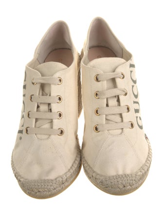 Gucci Web Accent Canvas Pumps