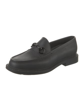 Gucci Horsebit Accent Rubber Dress Loafers