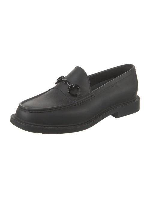 Gucci Horsebit Accent Rubber Dress Loafers