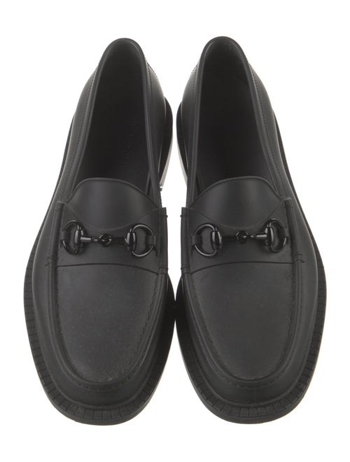 Gucci Horsebit Accent Rubber Dress Loafers
