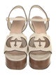Gucci Interlocking G Logo Leather Sandals