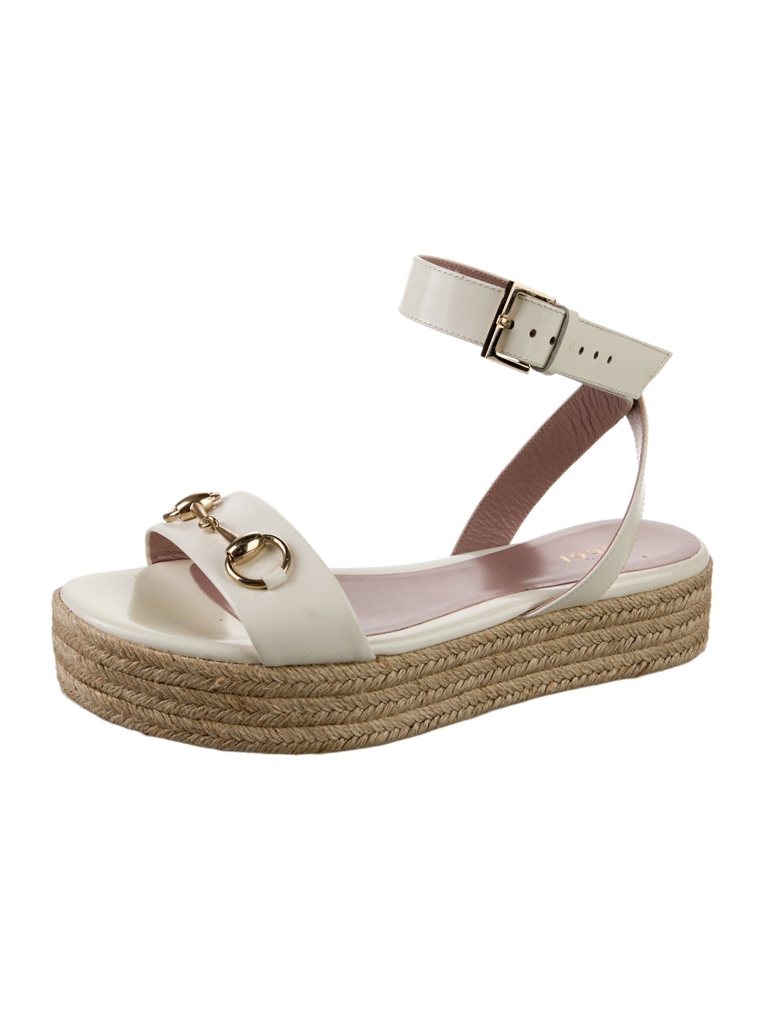 Gucci Horsebit Accent Leather Espadrilles