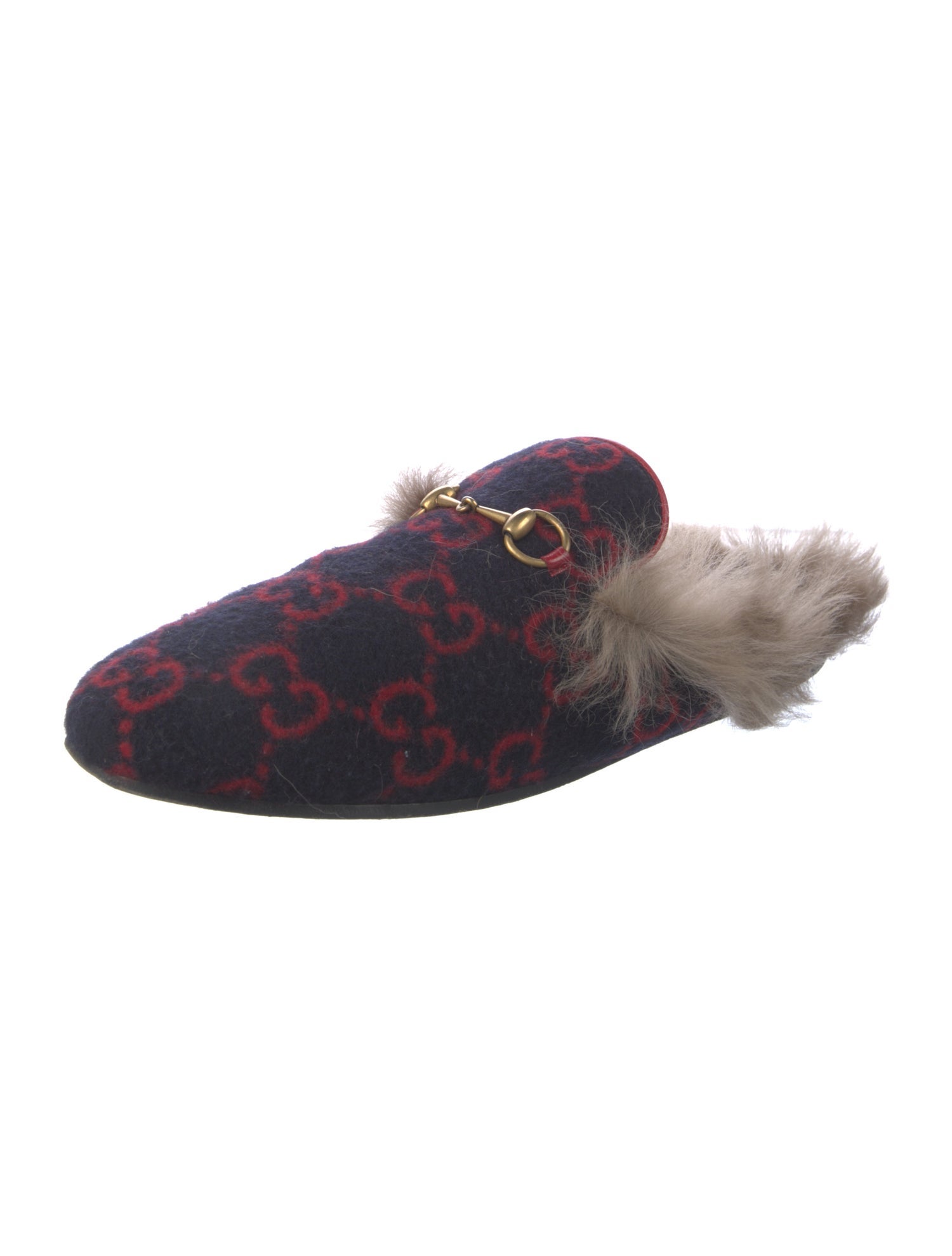 Gucci GG Logo Wool Mules