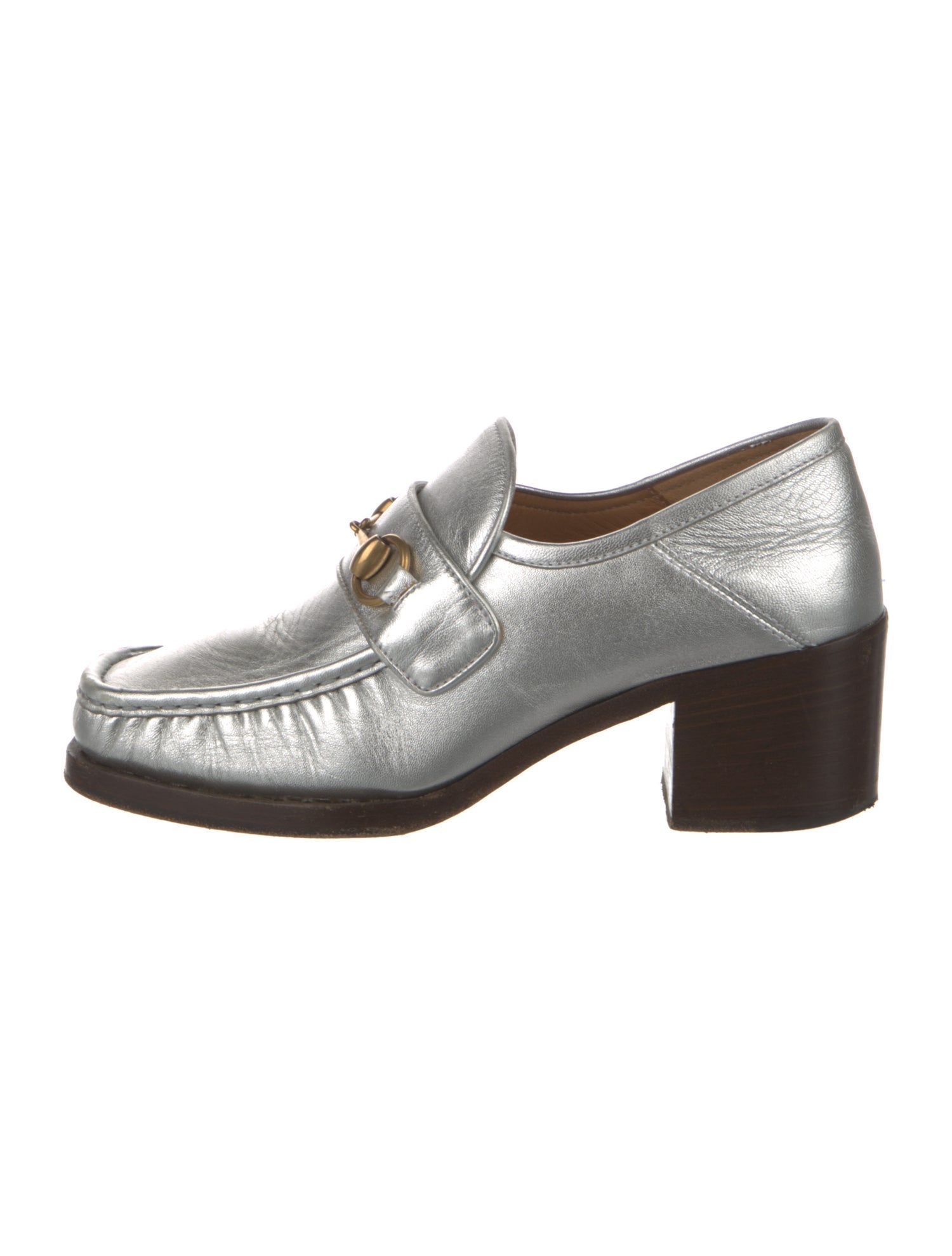 Gucci Horsebit Accent Leather Pumps