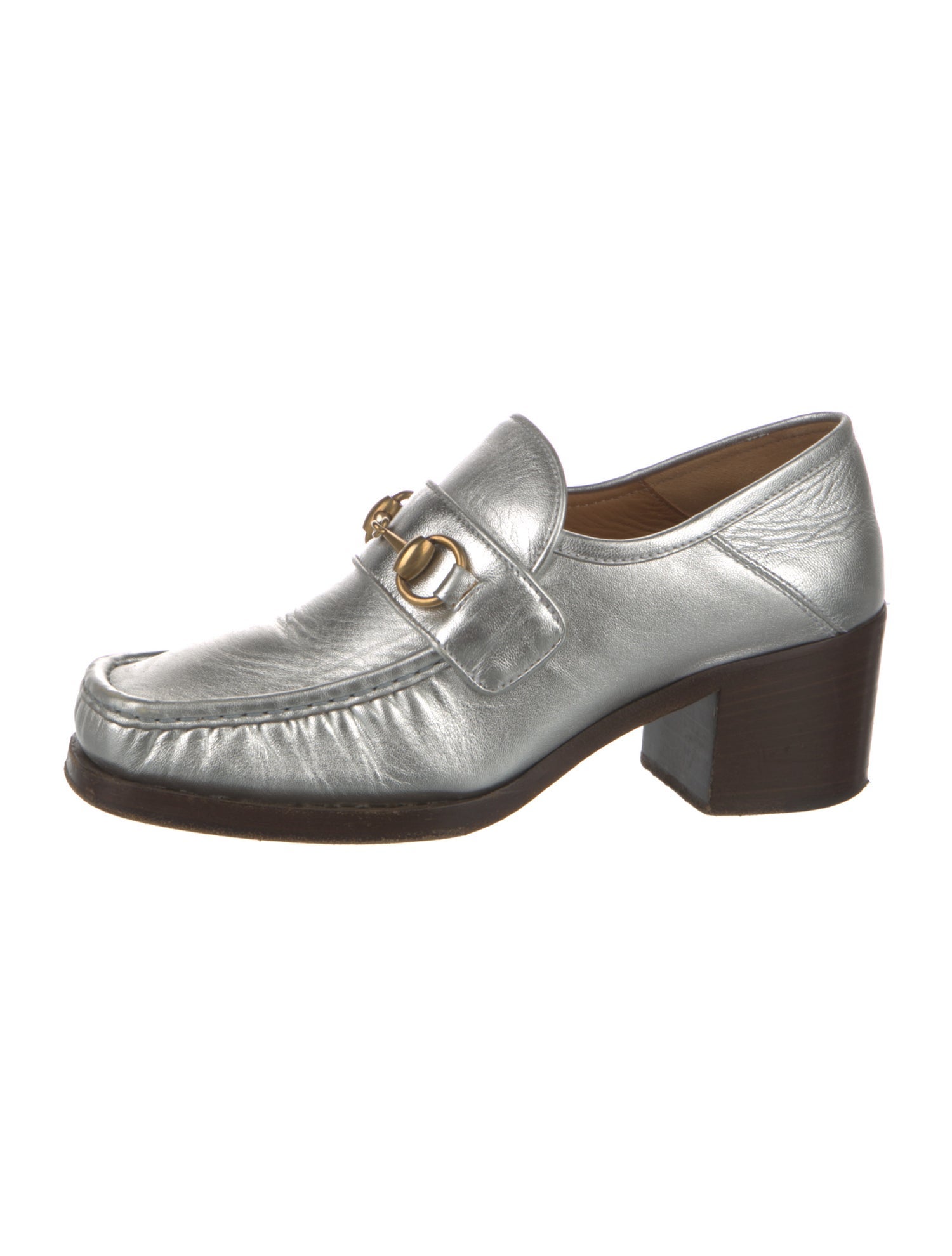 Gucci Horsebit Accent Leather Pumps