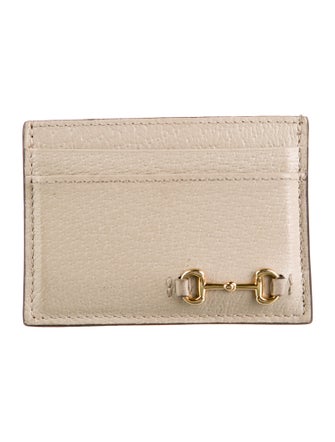 Gucci Horsebit Accent Leather Card Holder