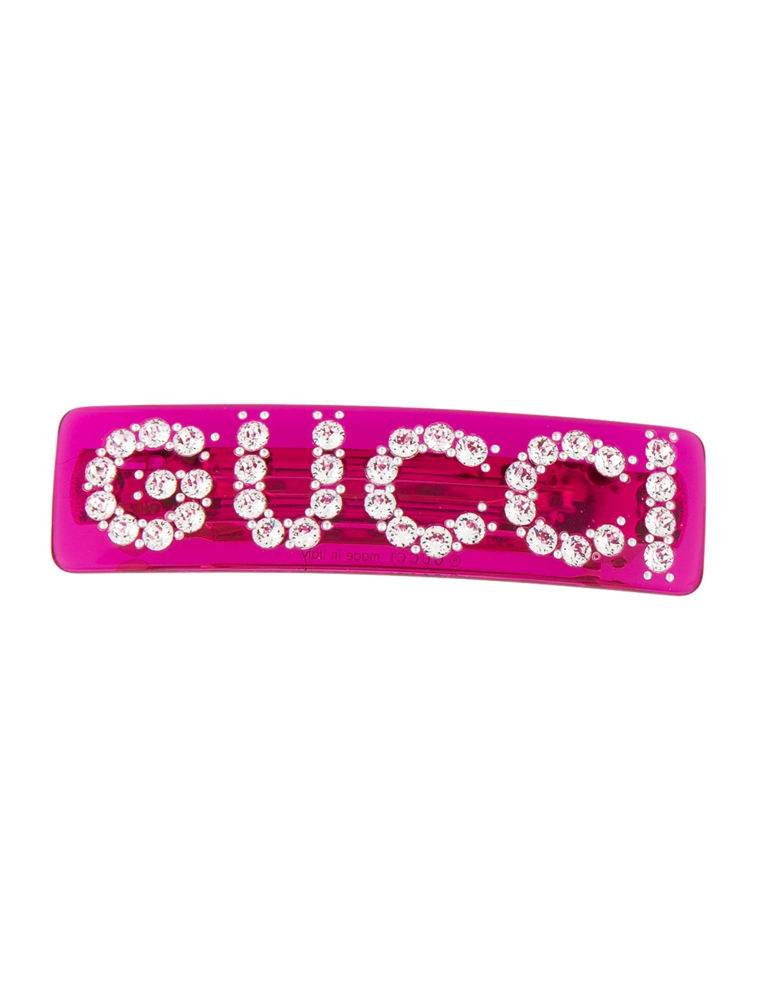 Gucci Crystal Logo Resin Hair Clip