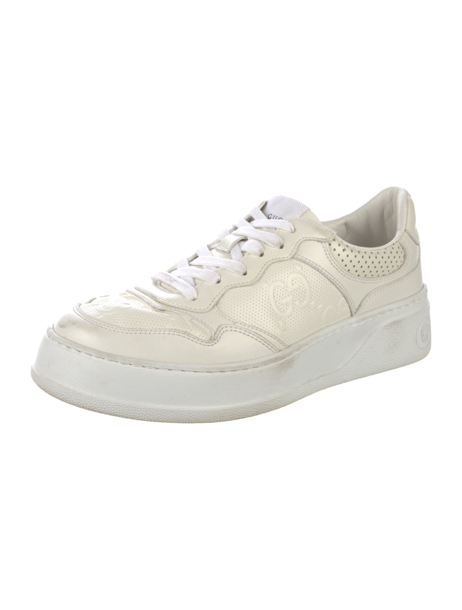Gucci Interlocking G Logo Leather Sneakers
