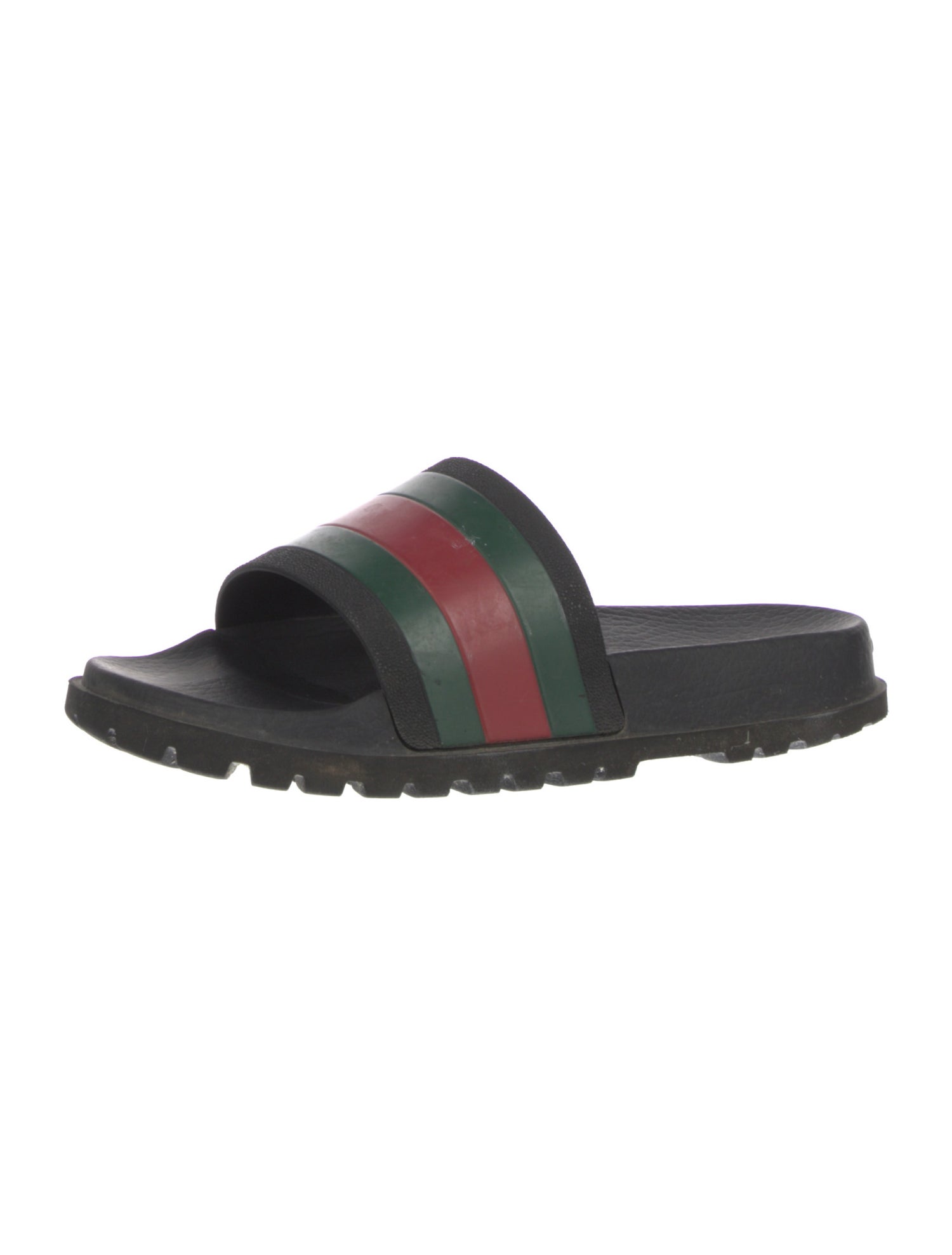 Gucci Web Accent Rubber Slides