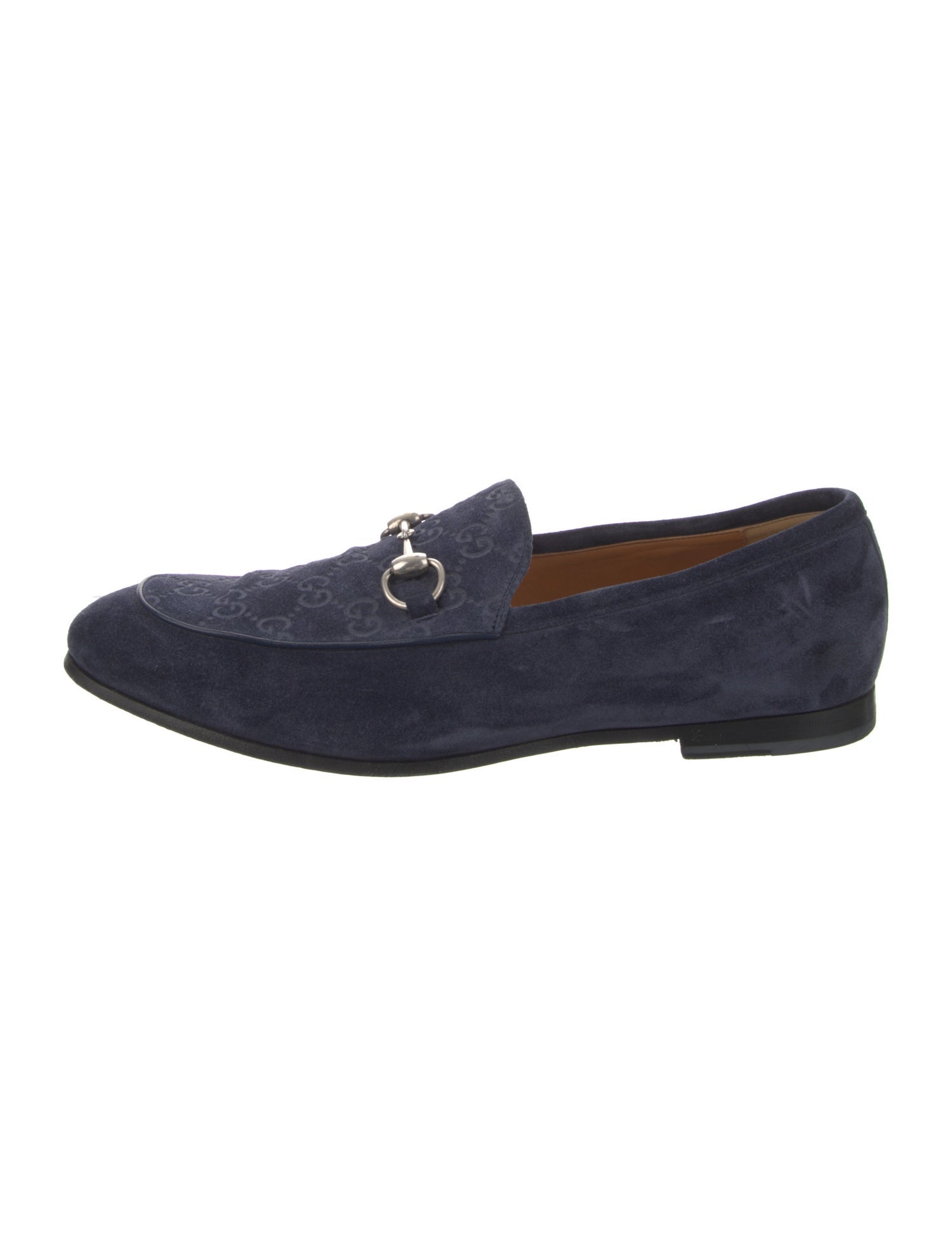 Gucci Web Accent Suede Loafers