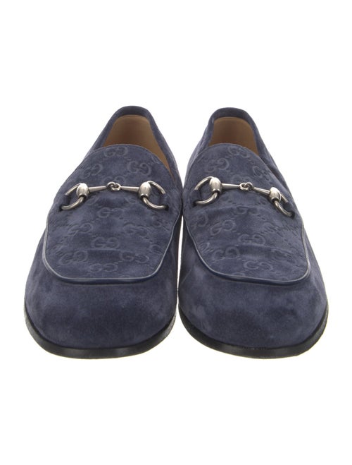 Gucci Web Accent Suede Loafers